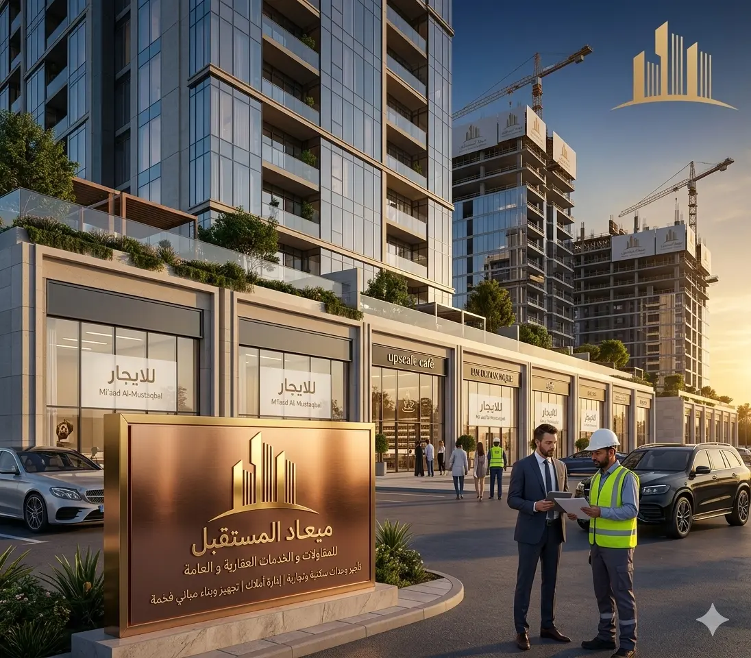 إدارة العقارات وتأجير الوحدات وتجهيز المباني التجارية